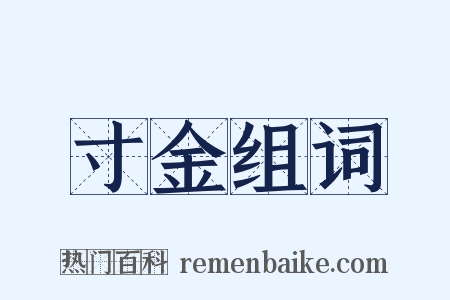 寸金组词是什么意思的图片